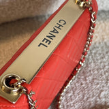 CHANEL Handbag Red Lambskin Quilted Trendy CC Wallet on Chain (WOC) - Redeluxe