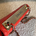 CHANEL Handbag Red Lambskin Quilted Trendy CC Wallet on Chain (WOC) - Redeluxe