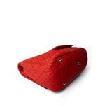 CHANEL Handbag Red Red Grained Calfskin XXL Travel Flap Bag Light Gold Hardware - Redeluxe