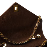 CHANEL Handbag Repair of Vintage Brown Caviar Chevron Coco Envelope Gold Hardware - Redeluxe