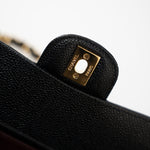CHANEL Handbag (Rev) Medium Black Caviar Quilted Classic Flap Gold Hardware - Redeluxe