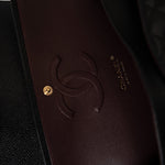 CHANEL Handbag (Rev) Medium Black Caviar Quilted Classic Flap Gold Hardware - Redeluxe