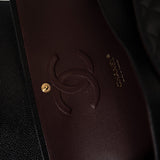 CHANEL Handbag (Rev) Medium Black Caviar Quilted Classic Flap Gold Hardware - Redeluxe
