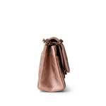 CHANEL Handbag Rose 2.55 Rose Gold Grained Calfskin Quilted Medium Double Flap - Redeluxe