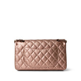 CHANEL Handbag Rose 2.55 Rose Gold Grained Calfskin Quilted Medium Double Flap - Redeluxe