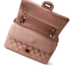CHANEL Handbag Rose 2.55 Rose Gold Grained Calfskin Quilted Medium Double Flap - Redeluxe