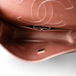 CHANEL Handbag Rose 2.55 Rose Gold Grained Calfskin Quilted Medium Double Flap - Redeluxe