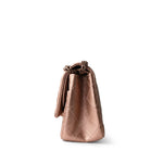 CHANEL Handbag Rose 2.55 Rose Gold Grained Calfskin Quilted Medium Double Flap - Redeluxe