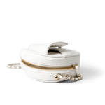 CHANEL Handbag Seasonal Bag / White 22S White Lambskin Quilted Large Heart Bag Light Gold Hardware - Redeluxe