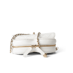 CHANEL Handbag Seasonal Bag / White 22S White Lambskin Quilted Large Heart Bag Light Gold Hardware - Redeluxe