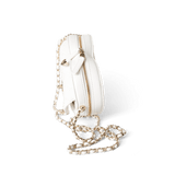 CHANEL Handbag Seasonal Bag / White 22S White Lambskin Quilted Large Heart Bag Light Gold Hardware - Redeluxe