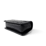 CHANEL Handbag Seasonal / Black 23A Black Lambskin Quilted Full Flap Bag Light Gols Hardware - Redeluxe