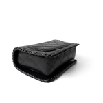 CHANEL Handbag Seasonal / Black 23A Black Lambskin Quilted Full Flap Bag Light Gols Hardware - Redeluxe