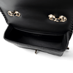 CHANEL Handbag Seasonal / Black 23A Black Lambskin Quilted Full Flap Bag Light Gols Hardware - Redeluxe