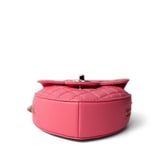 CHANEL Handbag Seasonal / Pink 22S Pink Lambskin Quilted Large Heart Bag Light Gold Hardware - Redeluxe