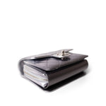 CHANEL Handbag Silver Like a Wallet Flap Bag Gradient Quilted Metallic Lambskin Silver Hardware - Redeluxe