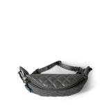 CHANEL Handbag Silver Metallic Calfskin Quilted Banane Waist Bag Ruthenium Hardware - Redeluxe