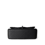 CHANEL Handbag Single flap / Black 17B Black Caviar Quilted Mini Rectangular Flap Silver Hardware - Redeluxe