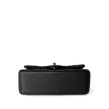 CHANEL Handbag Single flap / Black 17B Black Caviar Quilted Mini Rectangular Flap Silver Hardware - Redeluxe