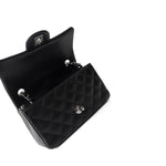 CHANEL Handbag Single flap / Black 17B Black Caviar Quilted Mini Rectangular Flap Silver Hardware - Redeluxe
