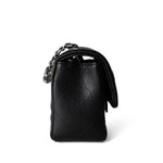 CHANEL Handbag Single flap / Black 17B Black Caviar Quilted Mini Rectangular Flap Silver Hardware - Redeluxe