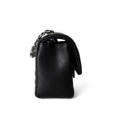 CHANEL Handbag Single flap / Black 17B Black Caviar Quilted Mini Rectangular Flap Silver Hardware - Redeluxe