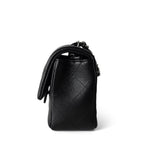 CHANEL Handbag Single flap / Black 17B Black Caviar Quilted Mini Rectangular Flap Silver Hardware - Redeluxe