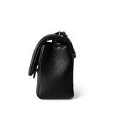 CHANEL Handbag Single flap / Black 17B Black Caviar Quilted Mini Rectangular Flap Silver Hardware - Redeluxe