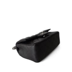 CHANEL Handbag Single flap / Black 17B Black Caviar Quilted Mini Rectangular Flap Silver Hardware - Redeluxe