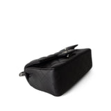 CHANEL Handbag Single flap / Black 17B Black Caviar Quilted Mini Rectangular Flap Silver Hardware - Redeluxe