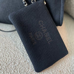 CHANEL Handbag Small Black Deauville Shopping Bag Silver Hardware - Redeluxe