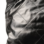 CHANEL Handbag So Black Calfskin Quilted Drawstring 22 Bag medium Black Hardware - Redeluxe