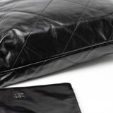 CHANEL Handbag So Black Calfskin Quilted Drawstring 22 Bag medium Black Hardware - Redeluxe