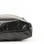 CHANEL Handbag So Black Calfskin Quilted Drawstring 22 Bag medium Black Hardware - Redeluxe