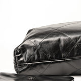CHANEL Handbag So Black Calfskin Quilted Drawstring 22 Bag medium Black Hardware - Redeluxe