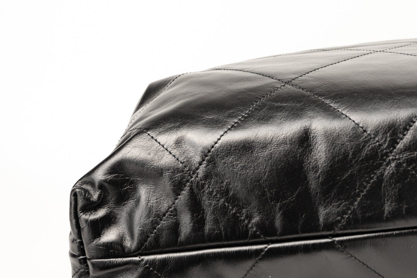 CHANEL Handbag So Black Calfskin Quilted Drawstring 22 Bag medium Black Hardware - Redeluxe