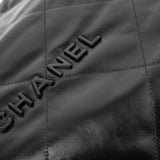 CHANEL Handbag So Black Calfskin Quilted Drawstring 22 Bag medium Black Hardware - Redeluxe