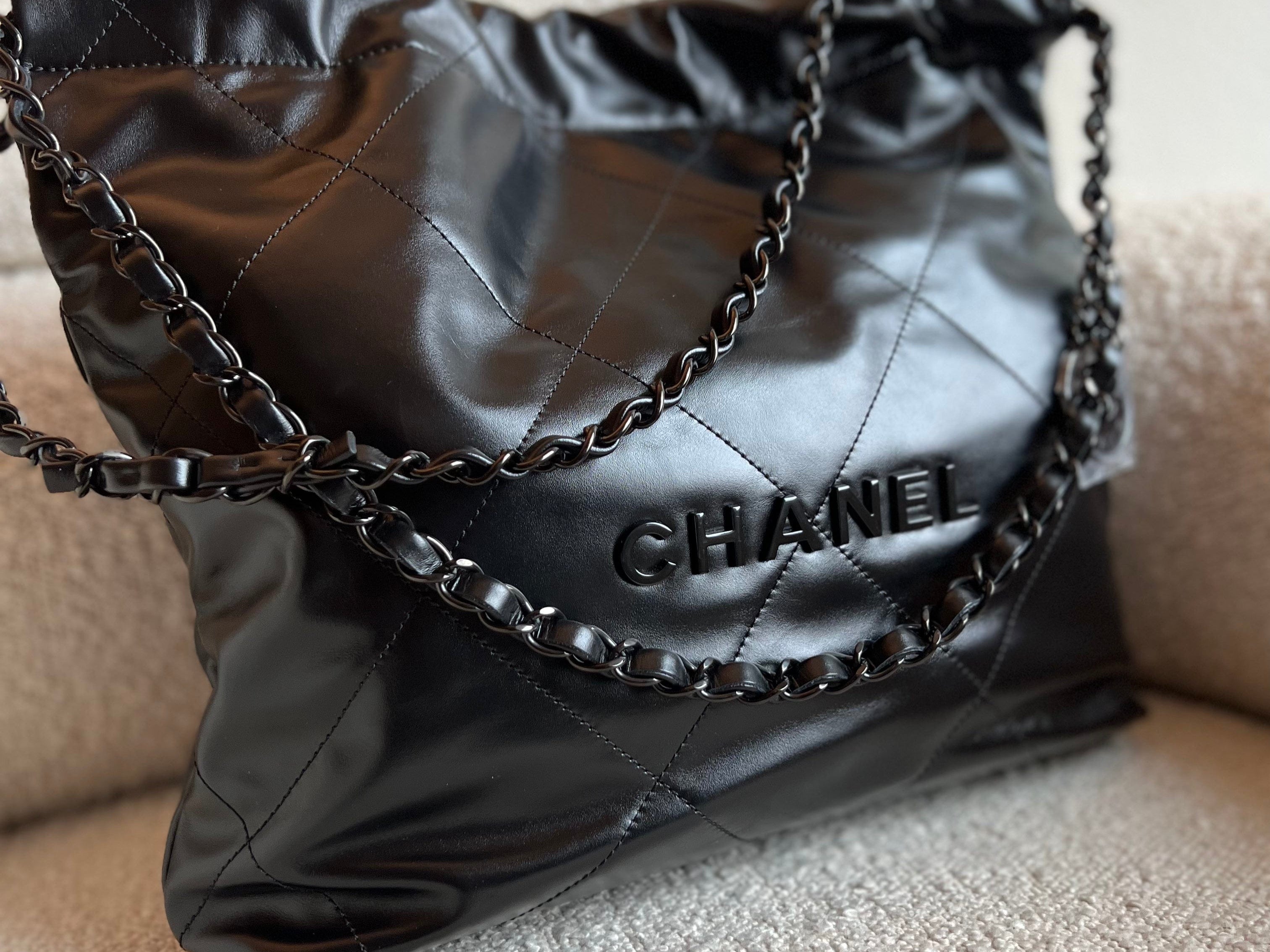 Chanel bag with black hardware hotsell