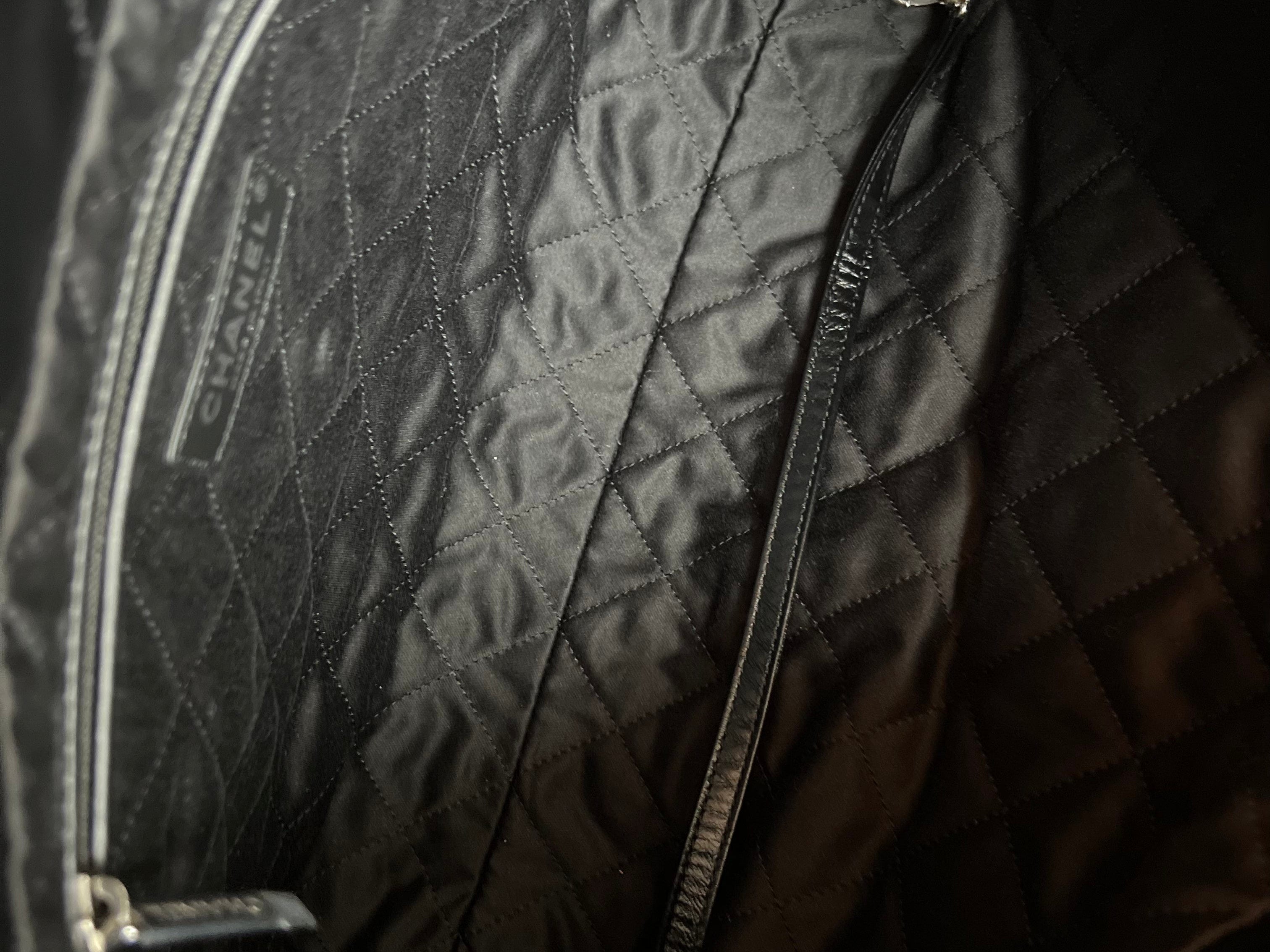 CHANEL Handbag So Black Calfskin Quilted Drawstring 22 Bag small Black Hardware - Redeluxe