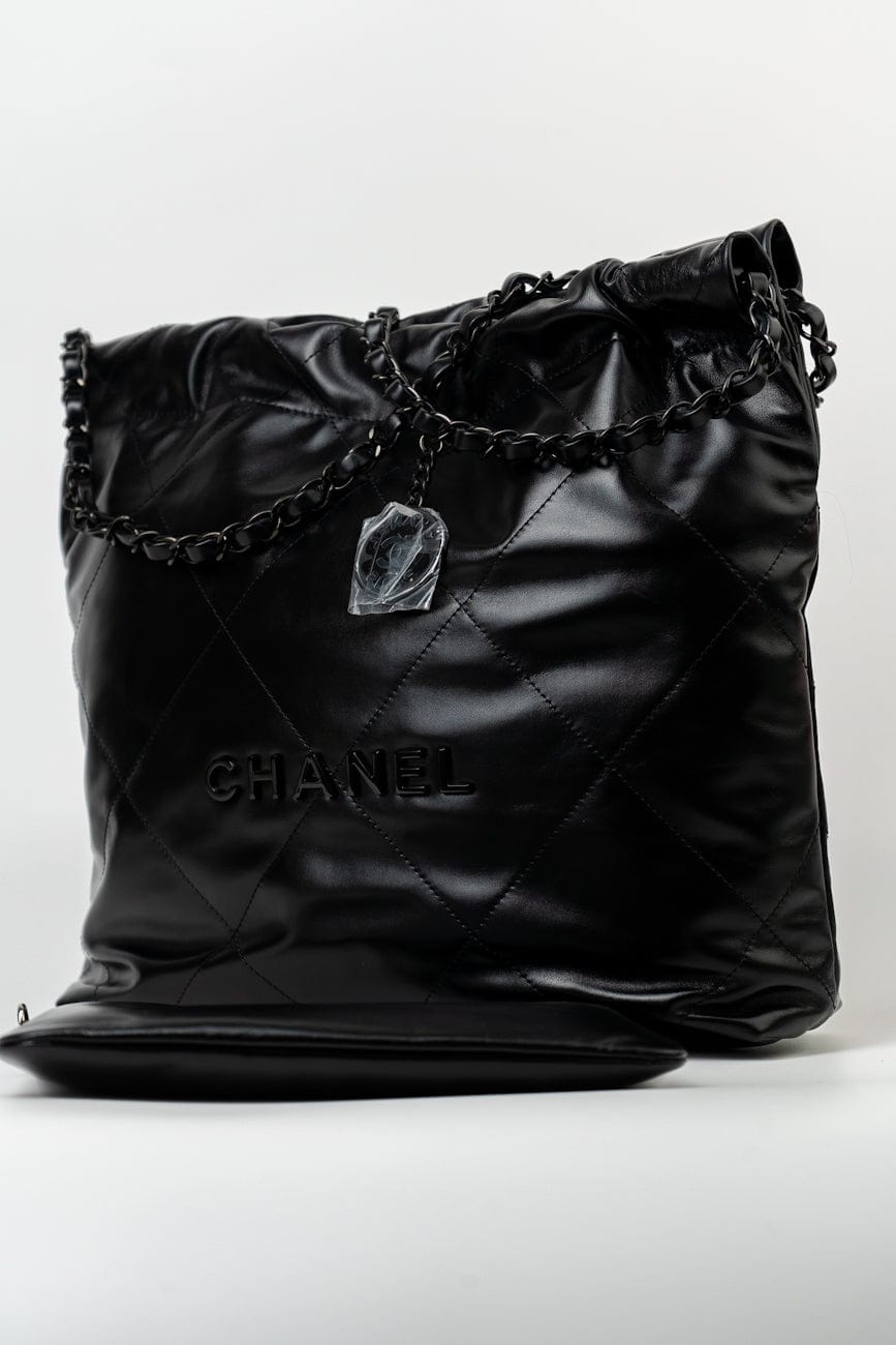Buy CHANEL Small 22 Bag SO Black Calfskin Black Hardware | REDELUXE