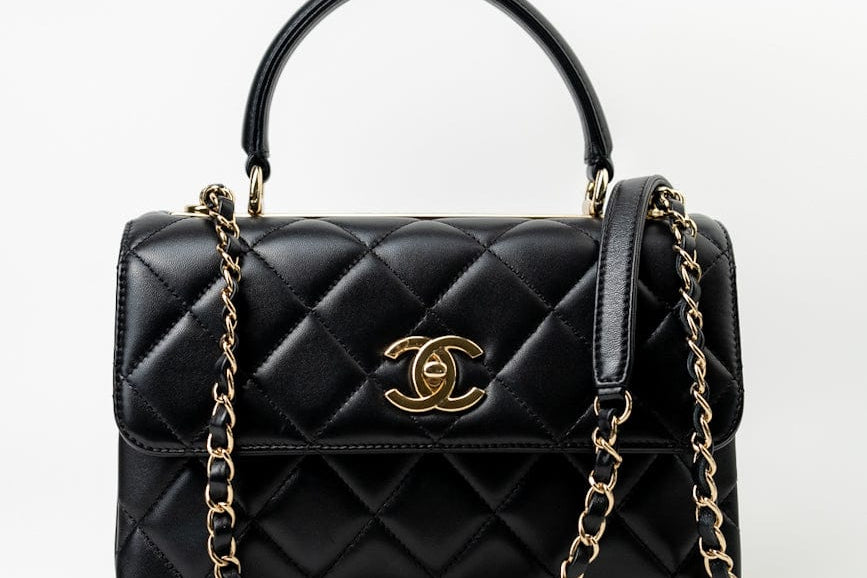 CHANEL Handbag Trendy CC Black Lambskin Black Lambskin Quilted Small Light Gold Hardware - Redeluxe