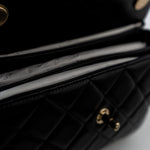 CHANEL Handbag Trendy CC Black Lambskin Black Lambskin Quilted Small Light Gold Hardware - Redeluxe