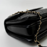 CHANEL Handbag Trendy CC Black Lambskin Black Lambskin Quilted Small Light Gold Hardware - Redeluxe