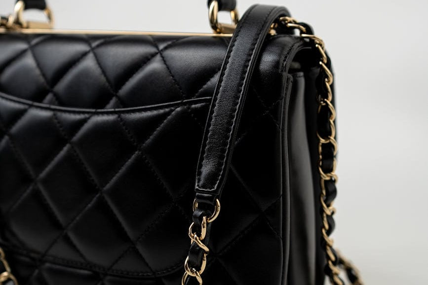 CHANEL Handbag Trendy CC Black Lambskin Black Lambskin Quilted Small Light Gold Hardware - Redeluxe