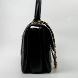 CHANEL Handbag Trendy CC Black Lambskin Black Lambskin Quilted Small Light Gold Hardware - Redeluxe