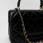 CHANEL Handbag Trendy CC Black Lambskin Black Lambskin Quilted Small Light Gold Hardware - Redeluxe