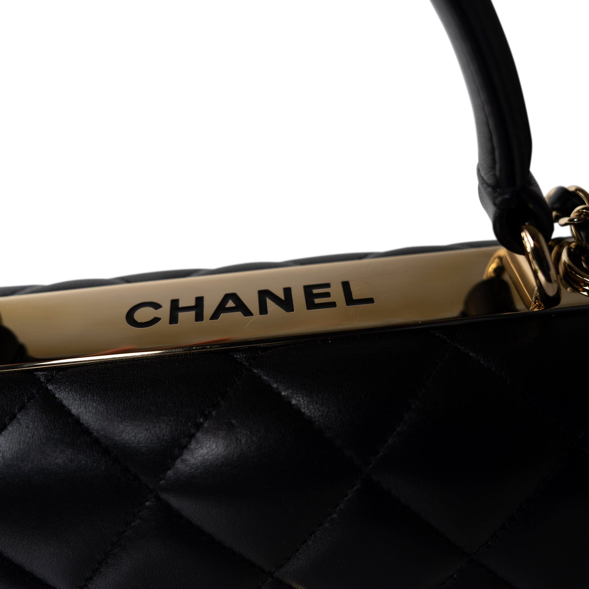 CHANEL Handbag Trendy CC / Black Trendy CC Black Lambskin Quilted Small Light Gold Hardware - Redeluxe