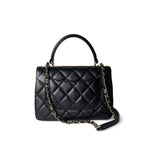 CHANEL Handbag Trendy CC / Black Trendy CC Black Lambskin Quilted Small Light Gold Hardware - Redeluxe