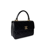 CHANEL Handbag Trendy CC / Black Trendy CC Black Lambskin Quilted Small Light Gold Hardware - Redeluxe