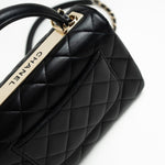 CHANEL Handbag Trendy CC Small Black Lambskin Quilted LGHW - Redeluxe